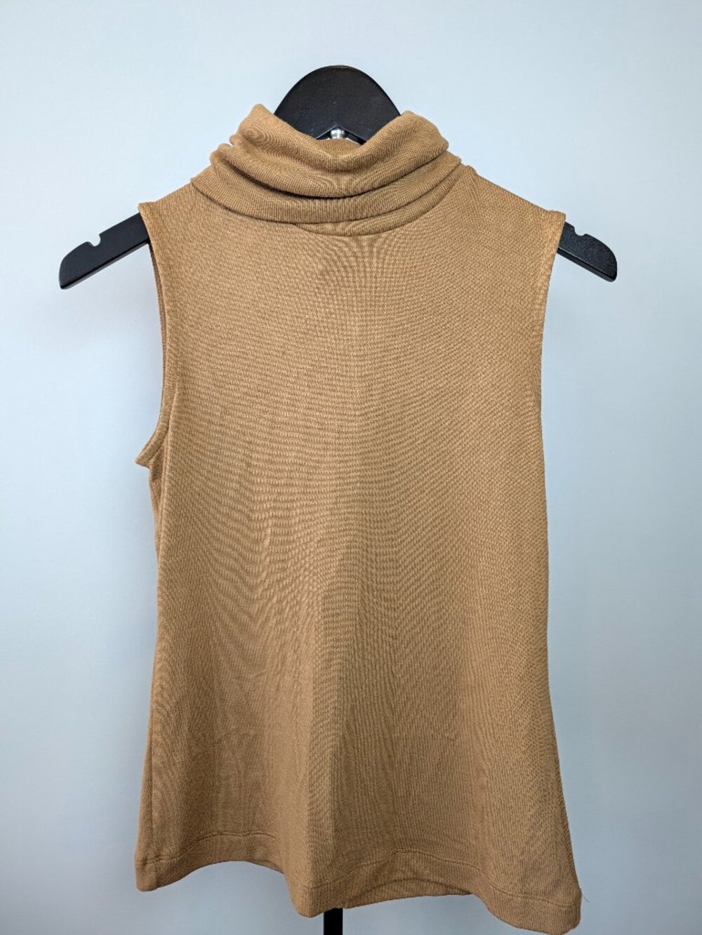 Banana Republic Women's Size XS Soft Luxe Camel Knit Sleeveless Turtleneck
